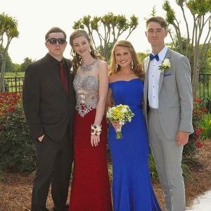 royal blue prom dress